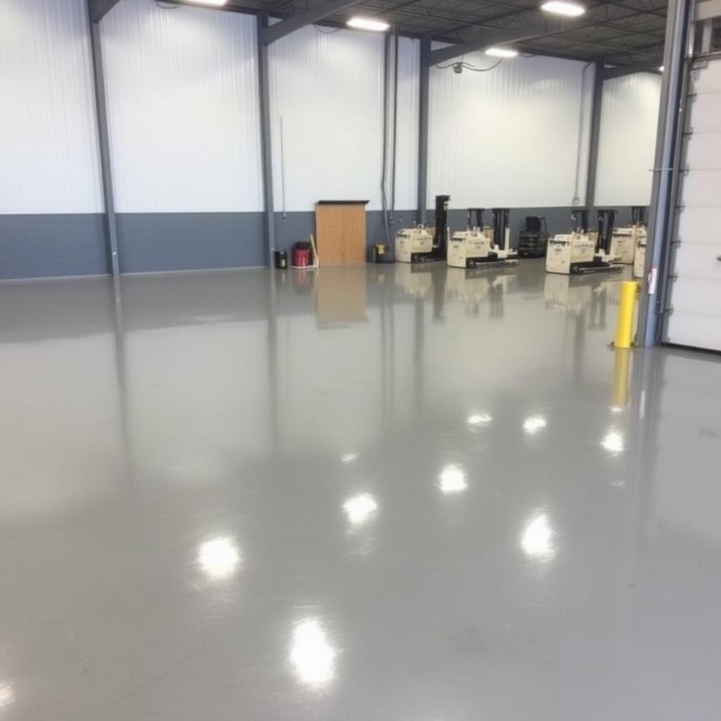 Commercial warehouse epoxy floor coating